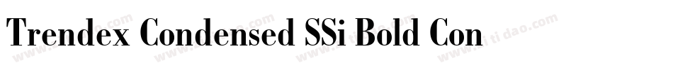 Trendex Condensed SSi Bold Condensed字体转换
